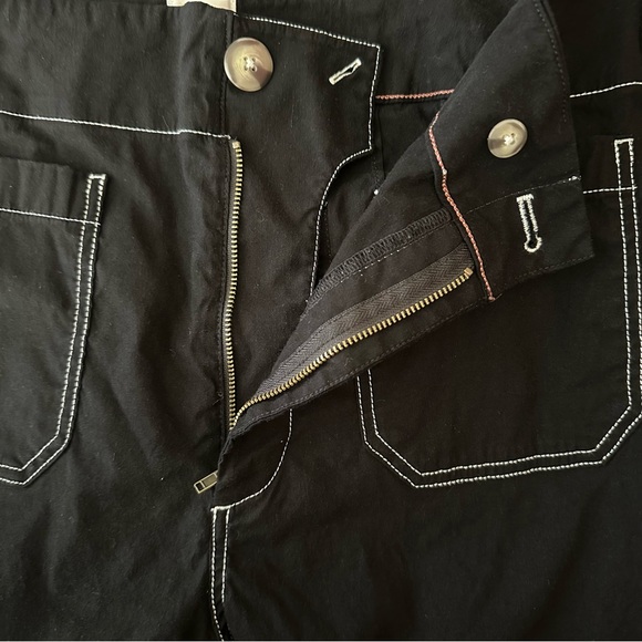 MAEVE The Colette Crop Wide-Leg Pants Contrast-Stitch Edition Size 31 Boho - Picture 7 of 10